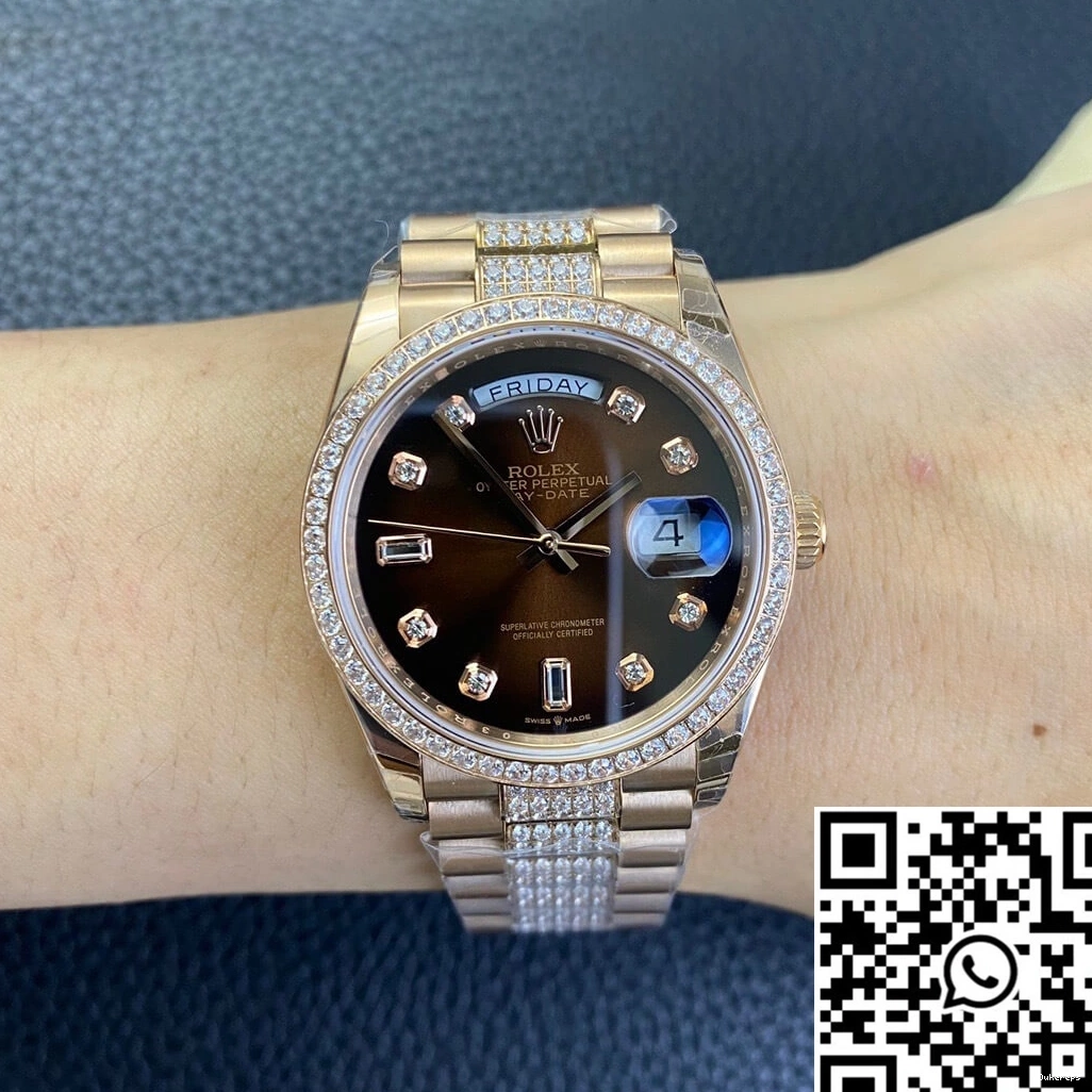 996 M128345rbr-0041 Day Rolex Factory Date Strap EW Comfortable Diamond 0812
